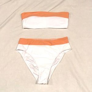 Pink Lily Color Block 2 Pc Swimsuit